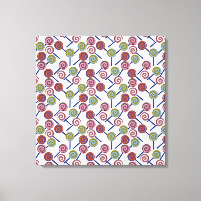 Candy pattern | Lollies pattern | lollipop 8 Canvas Print (Front)