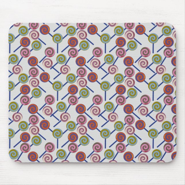 Candy pattern | Lollies pattern | lollipop 8 Mouse Pad (Front)