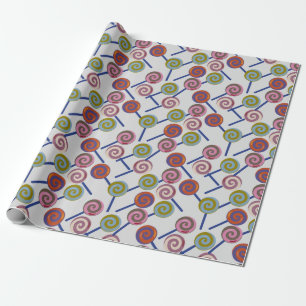 Candy pattern   Lollies pattern   lollipop 8 Wrapping Paper