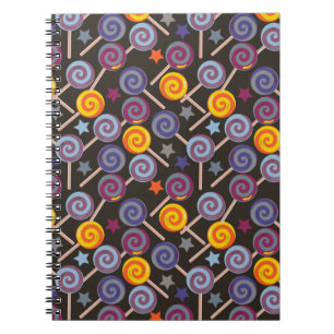 Candy pattern   Lollies pattern   lollipop 9 Notebook