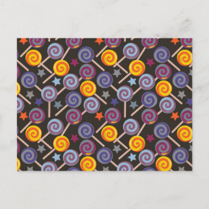 Candy pattern Lollies pattern lollipop 9 Postcard
