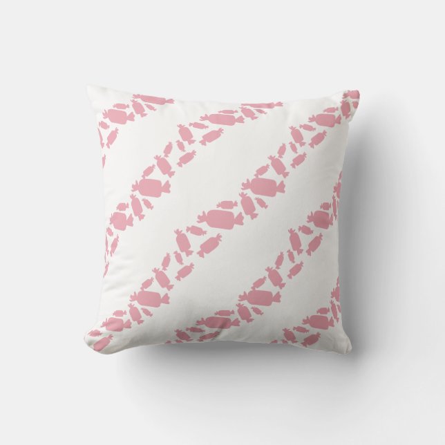 Candy Pattern Silhouette Graphic Cushion (Front)