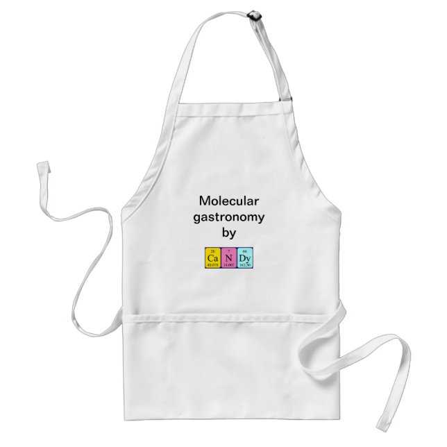 Candy periodic table name apron (Front)
