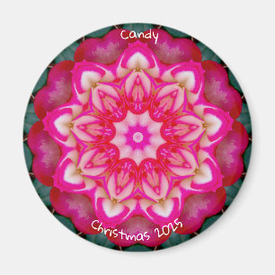 CANDY ~ Personalised Miniature Rose Fractal ~  Magnet