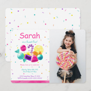 Candy Photo Invitation 