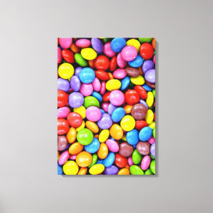 Candy pieces, colourful sweet treats canvas print