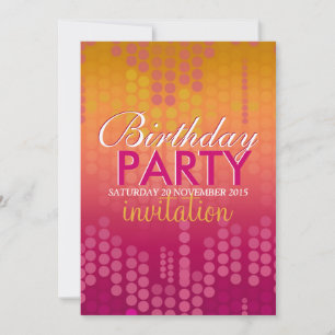 Candy Pink Bokeh Sparkle Birthday Invitation