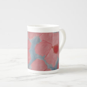 Candy Pink Flowers Bone China Mug