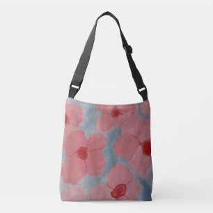 Candy Pink Flowers Crossbody Bag
