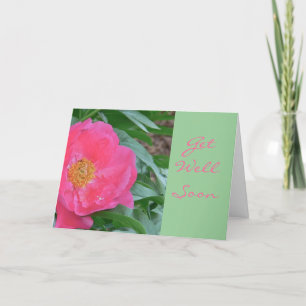 "CANDY-PINK PEONY/GET WELL SOON" CARD