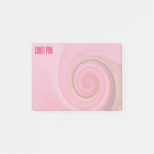 candy pink post-it notes