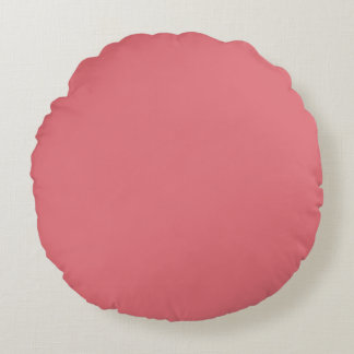Candy pink (solid color)  round cushion