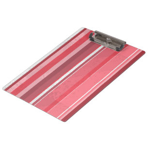 Candy Pink Stripes Clipboard