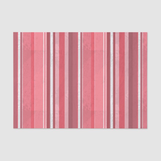 Candy Pink Stripes Tissue Paper (Front)