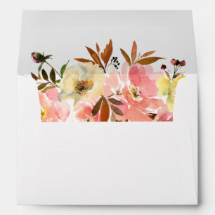 Candy Pink & Yellow Floral Envelope
