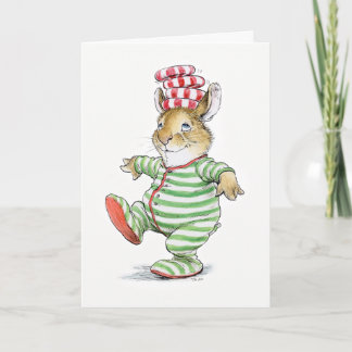 Candy PJ's Bunny Christmas Card