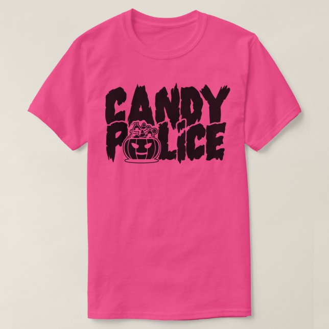 Candy Police Funny Halloween 1 T-Shirt (Design Front)