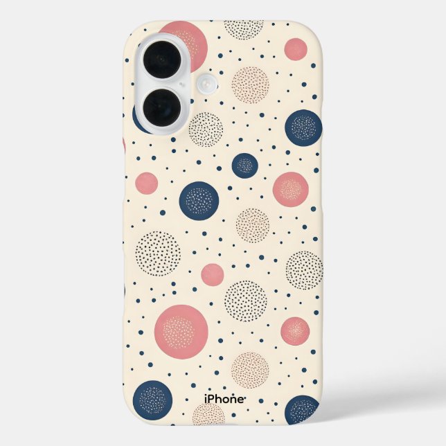 Candy Pop Dots iPhone 16 Case (Back)