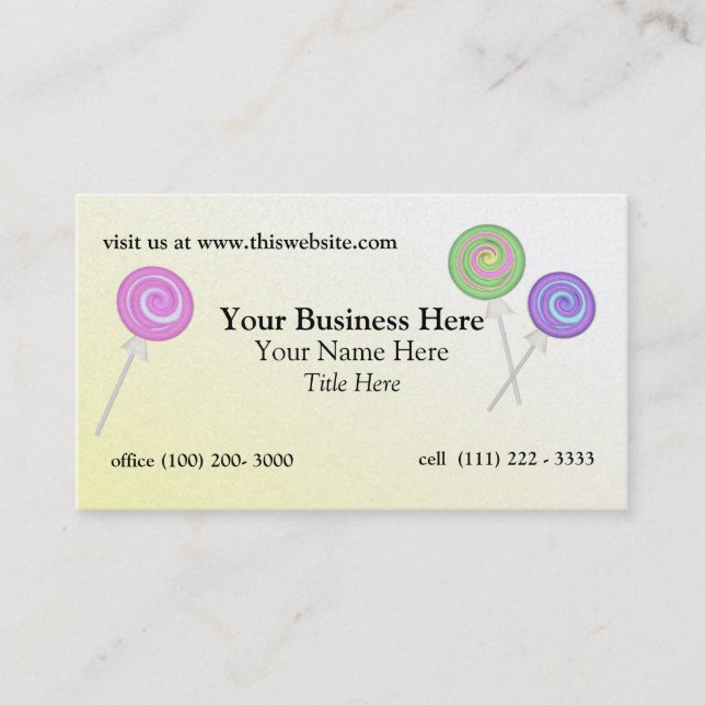Candy Pops Business Card (Front)