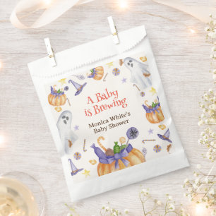 Candy Pumpkin Ghosts Halloween Baby Brewing Shower Favour Bags