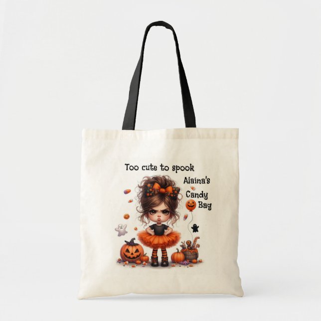 Candy Queen of Halloween Customisable Spooky Sass Tote Bag (Front)
