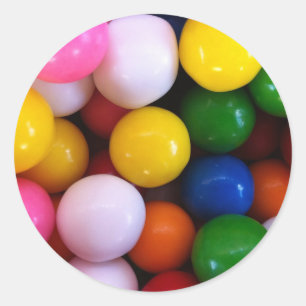 Candy rainbow gum balls classic round sticker