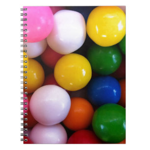 Candy rainbow gum balls notebook