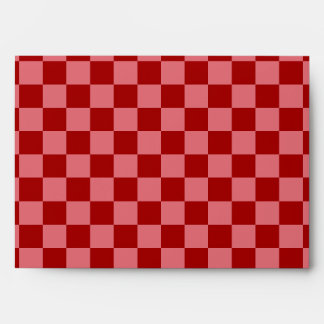 Candy Red and Candy Pink Checkerboard Envelope