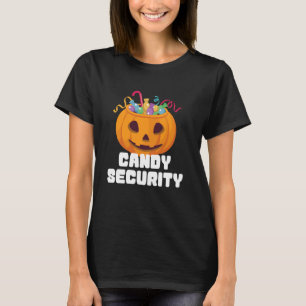 Candy Security Funny Halloween Candy Costume Men W T-Shirt