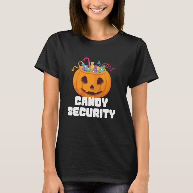 Candy Security Funny Halloween Candy Costume Men W T-Shirt (Front)