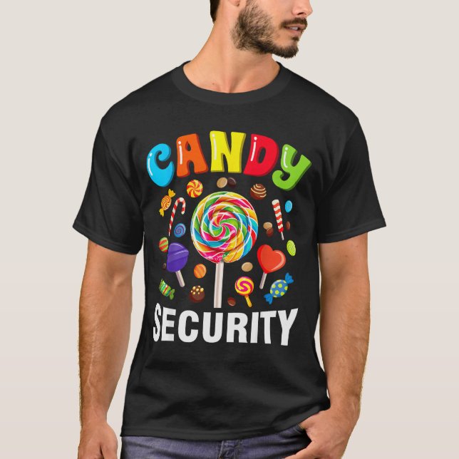 Candy Security Funny Halloween Costume  T-Shirt (Front)