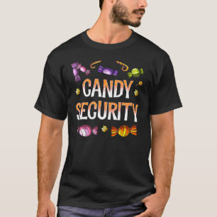 Candy Security Parents Halloween Costume Mum Dad T-Shirt