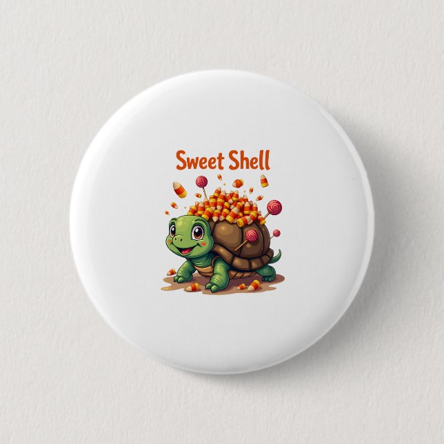 Candy Shell Turtle 6 Cm Round Badge (Front)