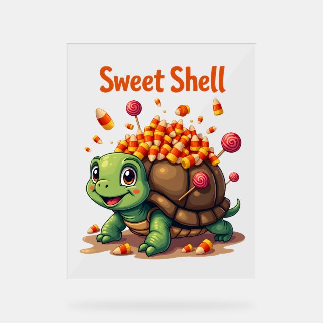 Candy Shell Turtle Acrylic Sign (Front)