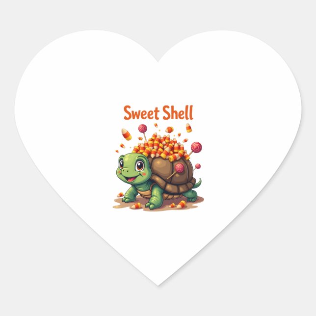 Candy Shell Turtle Heart Sticker (Front)