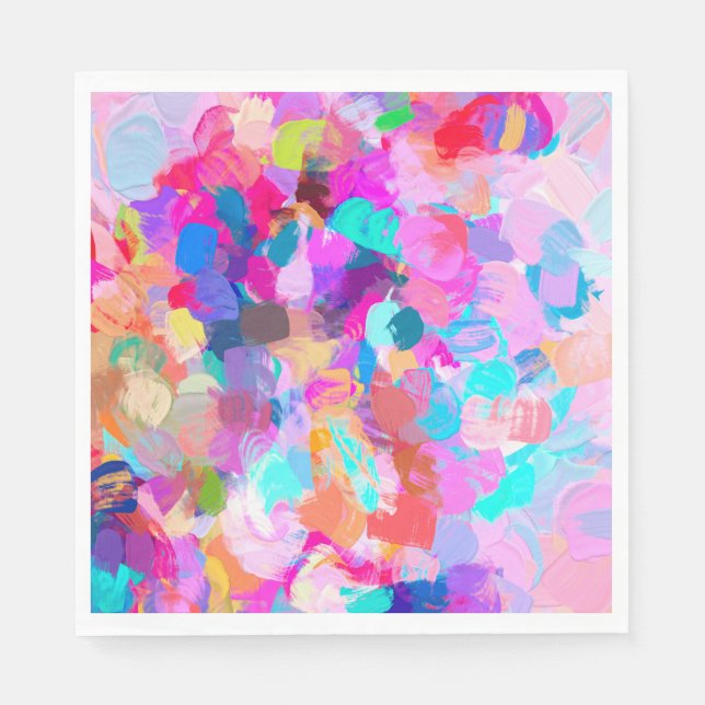 Candy Shop | Abstract Modern Bohemian Eclectic Napkin (Front)