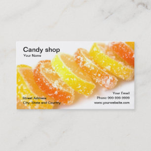 Candy shop business card