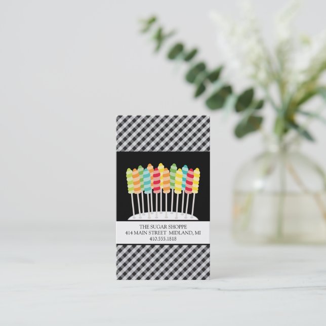 Candy Shop Business Cards (Standing Front)