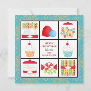 Candy Shop Business Christmas Cards