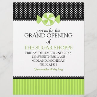 Candy Shop Grand Opening Announcement Flyers