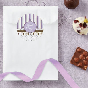 Candy Shop Lavender Classic Round Sticker