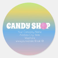 Candy Shop Ombre Business Label