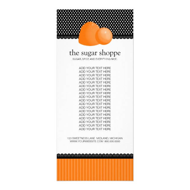 Candy Shop Product Rack Cards (Front)