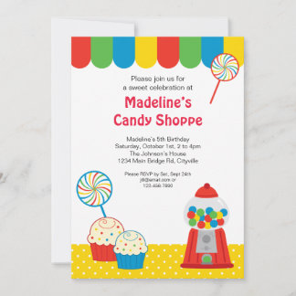 Candy Shoppe Invitation