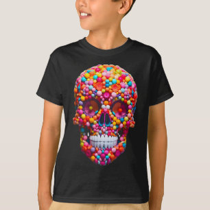 Candy Skull Bubble Gum Skeleton Halloween Candies T-Shirt