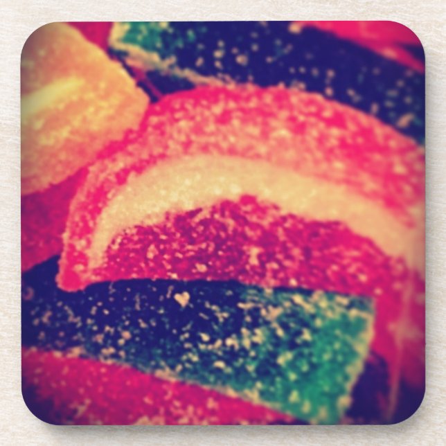 Candy Slices Food Photography by Angelandspot Coaster (Front)