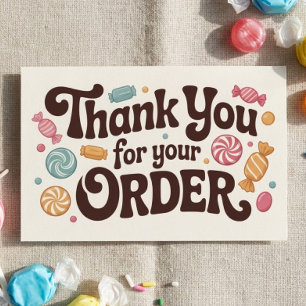Candy Small Business Thank You Card