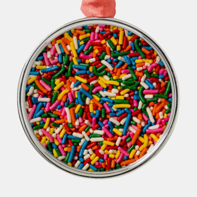 Candy Sprinkles Metal Tree Decoration (Front)