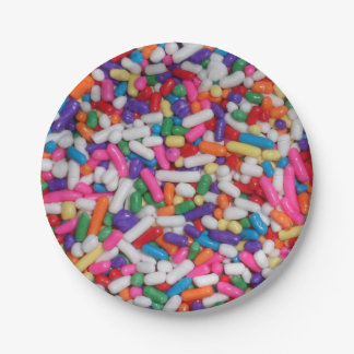 Candy Sprinkles Rainbow Ice Cream Paper Plates