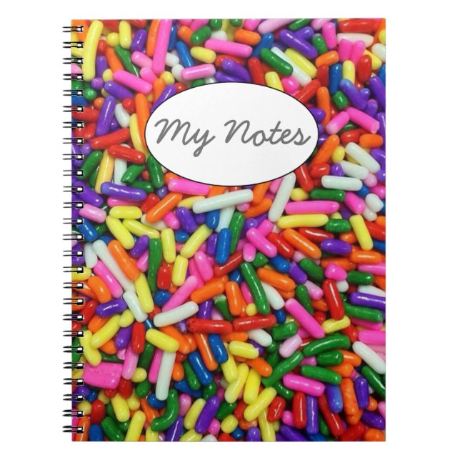 Candy Sprinkles Spiral Notebook (Front)